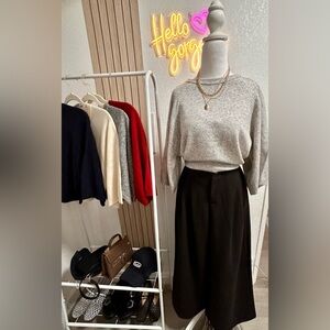 Cropped knit sweater